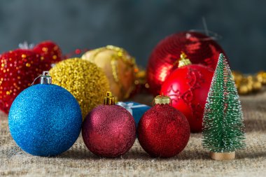 Noel dekorasyonu. Stüdyo çekimi.