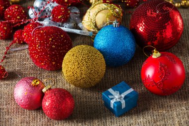 Noel dekorasyonu. Stüdyo çekimi.