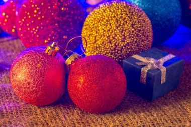 Noel dekorasyonu. Stüdyo çekimi.