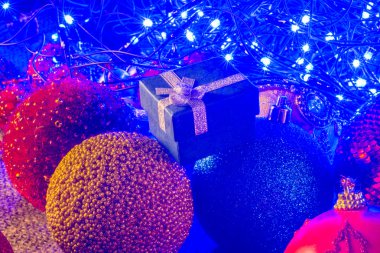 Noel dekorasyonu. Stüdyo çekimi.