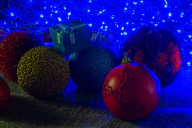 Noel dekorasyonu. Stüdyo çekimi.