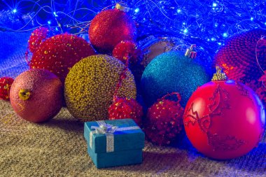 Noel dekorasyonu. Stüdyo çekimi.