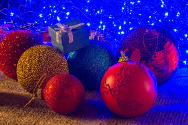 Noel dekorasyonu. Stüdyo çekimi.