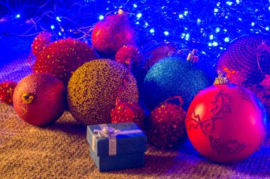 Noel dekorasyonu. Stüdyo çekimi.