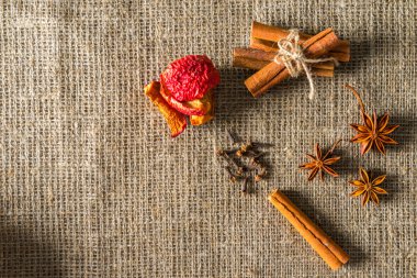 Noel dekorasyonu. Stüdyo çekimi.