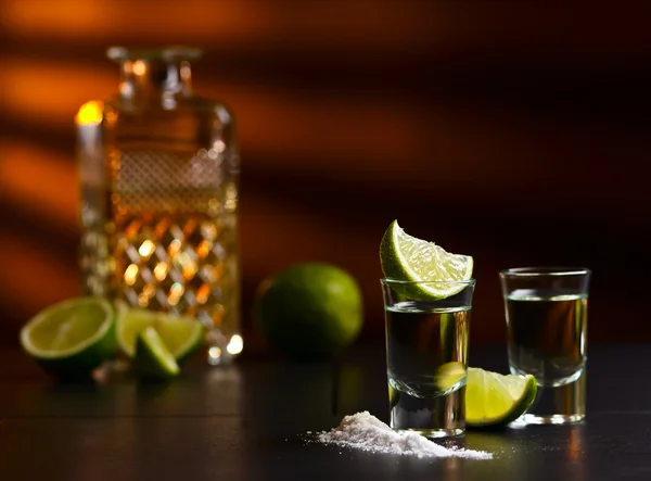 Tequila, kalk en zout — Stockfoto