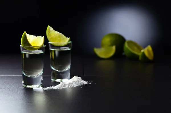 Tequila, lime och salt — Stockfoto