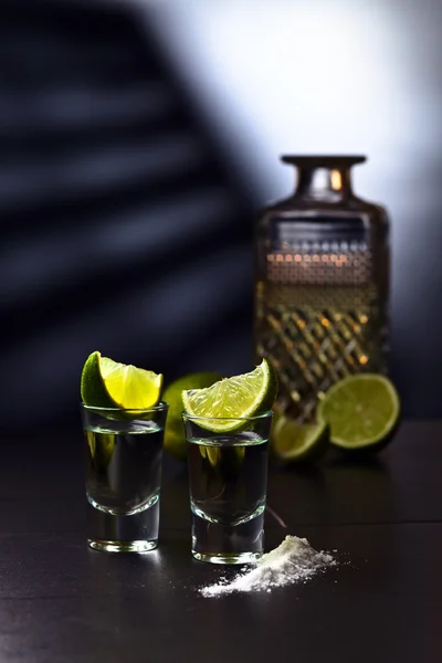 Tequila, kalk en zout — Stockfoto