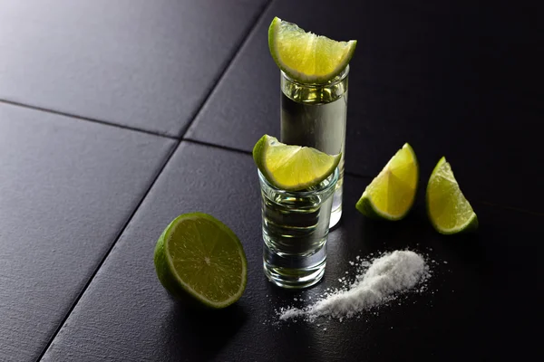 Tequila, Limette und Salz — Stockfoto