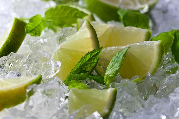 Lime and peppermint — Stock Photo, Image