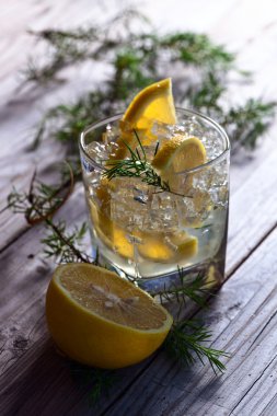 Limon ve ardıç dal ile cin 