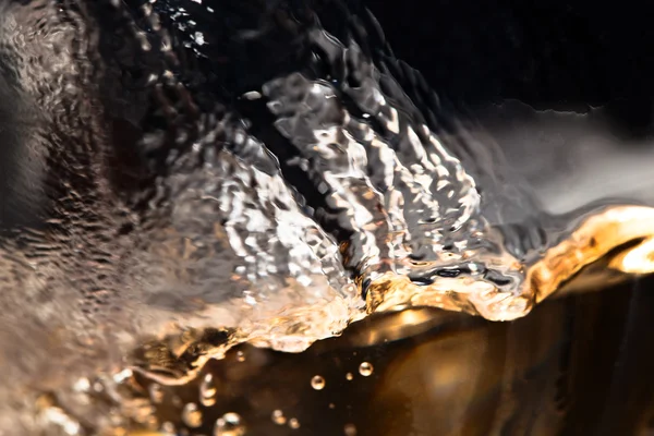 White wine in glass on black background — Stock Photo, Image