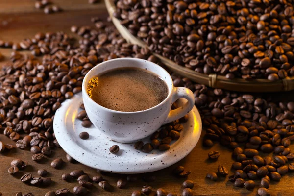 Cup of black coffee — Stock Photo, Image