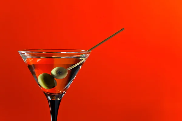 Glass with martini — Stock Photo, Image