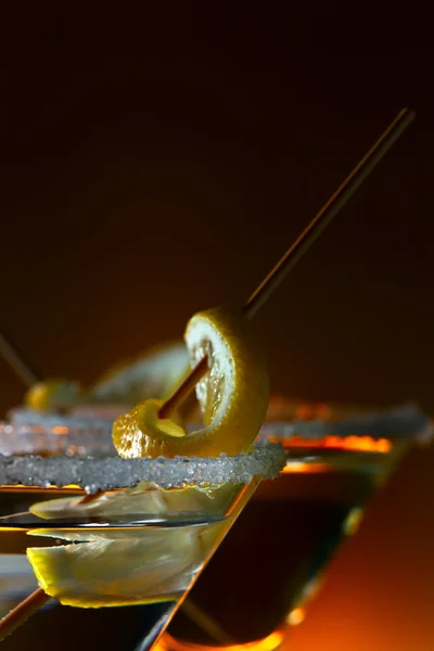 Martini with lemon — Stock Photo, Image