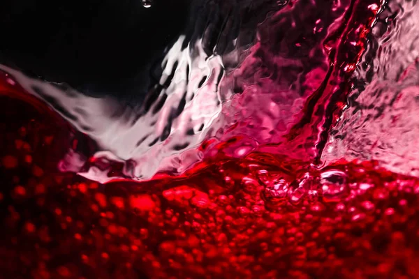 Red Wine Black Background Abstract Splashing — Stock Photo, Image