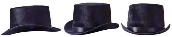 Black top hat on white — Stock Photo, Image