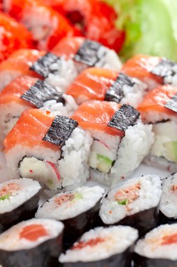 İştah açıcı Japon suşi 