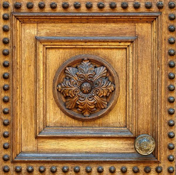 Fragment van houten deur — Stockfoto