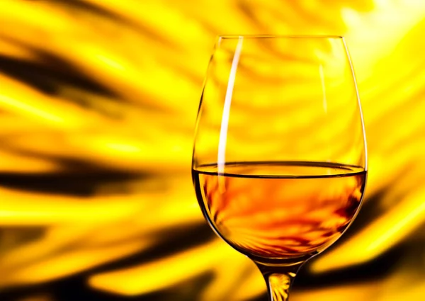 Glas med vitt vin — Stockfoto