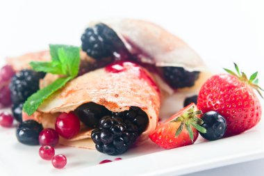 çilek ile Pancakes 