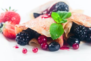 çilek ile Pancakes 
