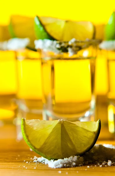 Tequila , lime and salt — Stock Photo, Image