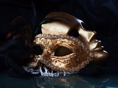 eski altın Venedik Maske 