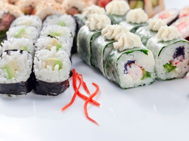 İştah açıcı Japon suşi 