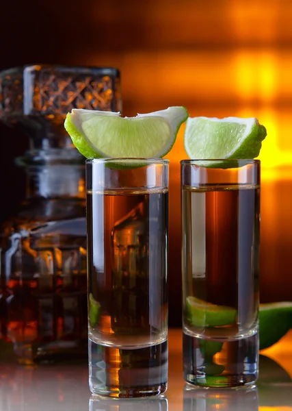 Guld tequila — Stockfoto