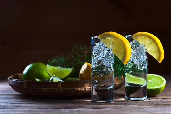 Джин з лимоном — стокове фото