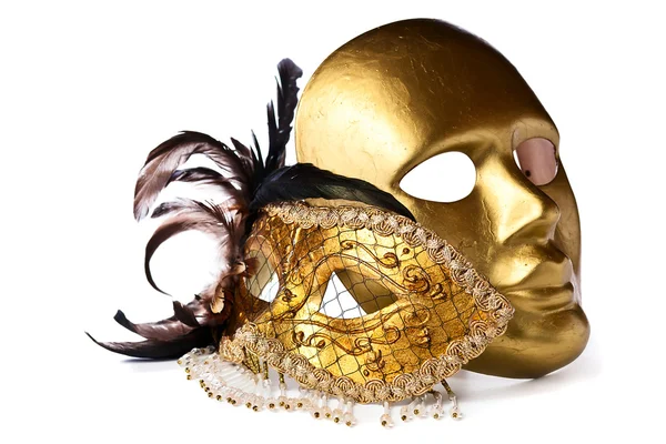 Venetian masks isolated on  white — Stock Photo, Image