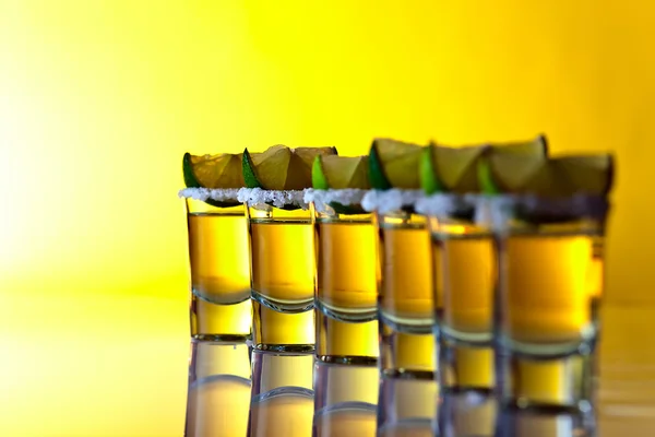 Tequila, citron vert et sel — Photo