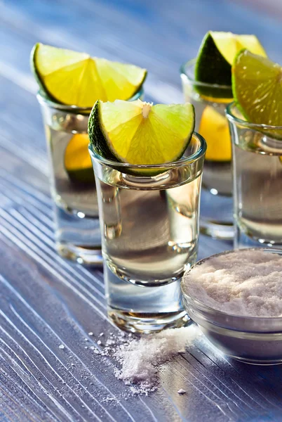 Tequila con sale e lime — Foto Stock