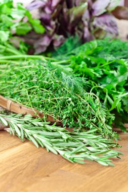 Mutfak otlar ahşap tablo