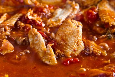 Domates Sos haşlanmış tavuk