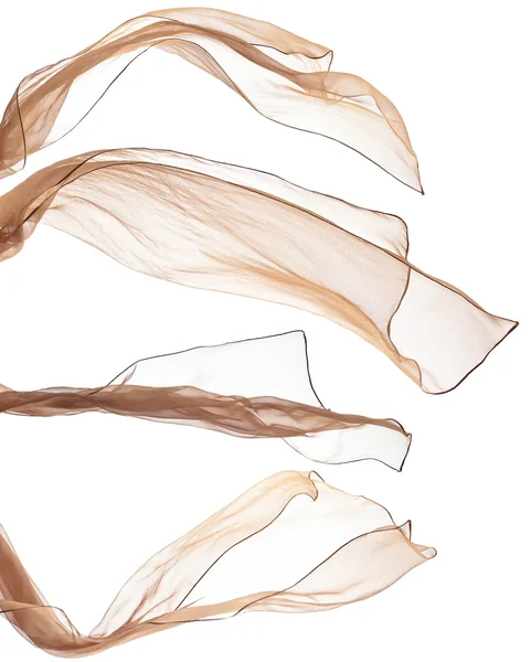 白で隔離されるベージュ色のスカーフ — ストック写真
