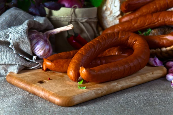 Smoked sausage — Stock Photo, Image