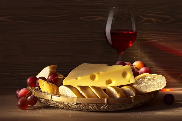 Cheese with bread — Stock Photo, Image