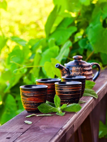 Tè alla menta piperita — Foto Stock