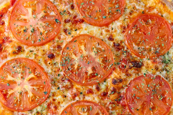 Closeup of fresh baked pizza — Stock Photo, Image