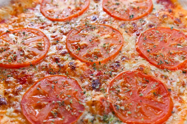 Closeup of fresh baked pizza — Stock Photo, Image