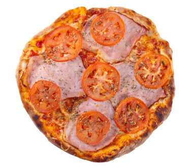  jambon ve domates pizza