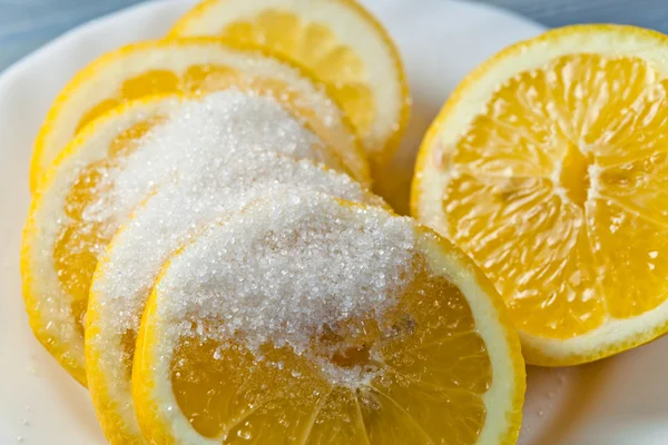 Лимон и сахар — стоковое фото