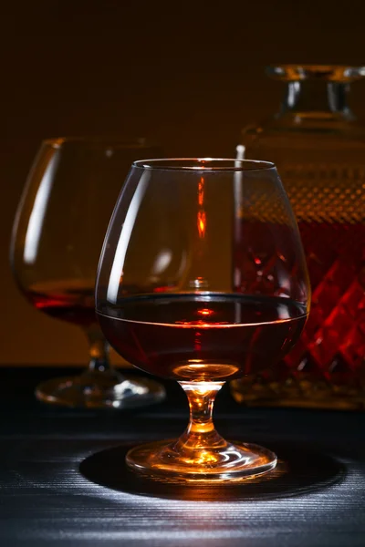 Snifter with brandy — Stock Photo, Image