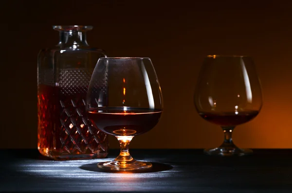 Panáků s brandy — Stock fotografie