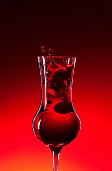 Brusinkový likér na červené — Stock fotografie
