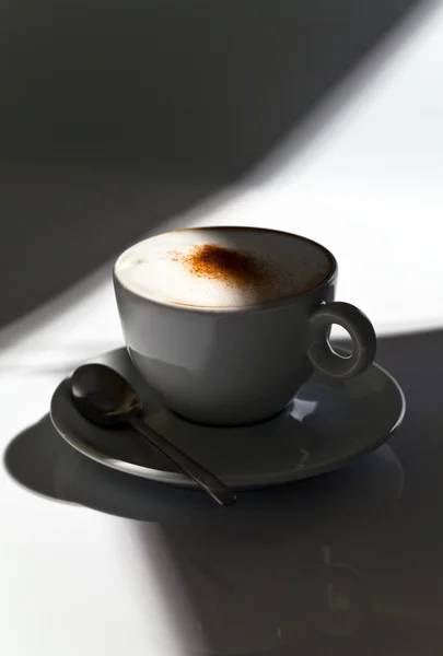 Coffee latte on a table in bar — Stock Photo, Image