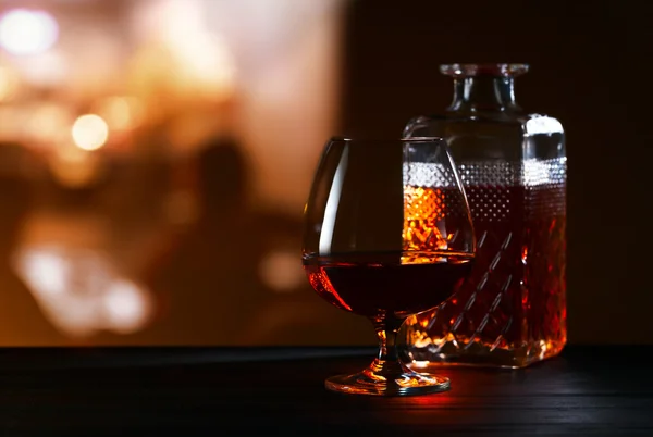 Snifter with brandy — Stock Photo, Image