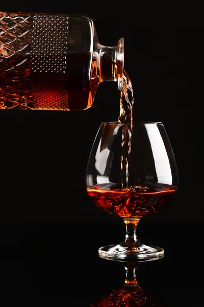 Snifter with brandy — Stock Photo, Image